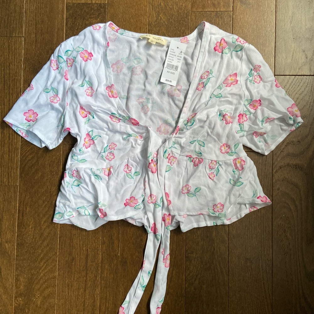 tie front top from la hearts (pacsun)